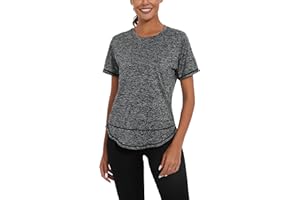 Migcaput Maglietta Sportiva Donna Camicia da Yoga Maglia Maniche Top Felpa Donna Tennis Donna Fitness T Shirt Abbigliamento Palestra Donna
