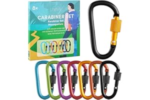 LIVAIA - 8 moschettoni con chiusura a vite