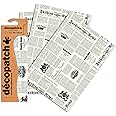 Décopatch - Ref C770O - Newspaper Print Effect Paper Pack - Each Sheet 30 x 40cm, Pack of 3 Paper Sheets - Best Used With Décopach Glue & Varnish, Black & White