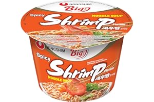 ‎NONGSHIM Nong Shim Instantnudeln Shrimp Big Bowl – Koreanische Ramen Suppe - schnelle Zubereitung – 115g (1er Pack)