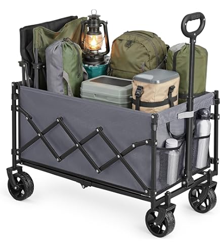 SONGMICS Opvouwbare Bolderkar - 42 X 21 X 68 Cm - Met Handvat En 4 Wielen Max 100 Kg Zwart