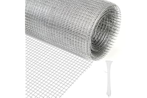 CRESZZLE Wühlmausgitter 40cm x 7m, Maschendraht Verzinkt, Drahtgitter Feinmaschig 6 mm x 6 mm, Volierendraht für Hochbeet & Kleintiere, Mäusegitter, Hühnerdraht, Kaninchendraht, 0,6mm Drahtstärke