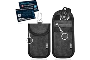 Ananta Faraday Pouch for Car Keys 2 Pack, Plus 2 x RFID/NFC Contactless Blocking Cards, Military Grade Signal Blocker, Anti-Theft Keyless Entry Car Remote Security …