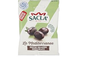 Saclà, Olive Greche Kalamon Denocciolate, Snack Salato, Ideali On-The-GO in Ogni Momento della Giornata, Monoporzione da 40g, Confezione da 12 Pezzi