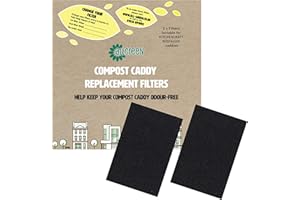 ALL-GREEN Compost Caddy Spare Filters - Suitable for the KitchenCraft Nostalgia caddy - (Pack of 2 filters)