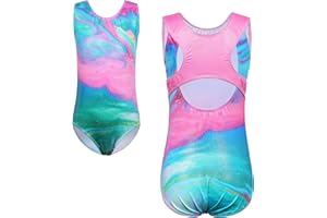 HUAANIUE Ragazza Ginnastica Leotard 3-12A Senza maniche Balletto Leotard Blu Ragazze Abbigliamento sportivo Ballando Viola Palestra Abito Leotards atletici Balletto Bambini Costume