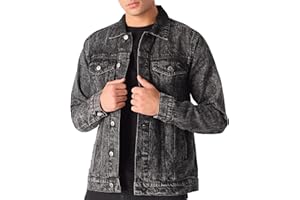 JMOJO - Western Denim Jacket Mens | Classic Trucker Denim Jackets for Men UK | Casual Outerwear Mens Jackets - Mens Jackets with Pocket | Button Down Mens Denim Jackets | Jean Jackets Mens