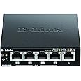 D-Link 5-Port Desktop Gigabit PoE+ Switch, up to 30 W per PoE port, Total power budget of 60 W, Green, Compact and Silent, Plug & Play black DGS-1005P/B