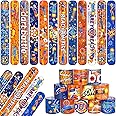 YYMYMGJ 48PCS Dart War Party Favors Slap Bracelets, Dart Battle Wristbands Bracelets Goodie Bag Fillers for Dart War Gun Birthday Decorations Supplies for Kids Boys and Girls