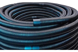 POOL-PROFI24.DE Pool-Profi24 1,5m Pool-Schlauch 32mm Durchmesser | Schwimmschlauch UV-beständig zum Absaugen (Schwarz)