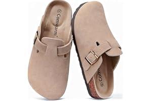Comwarm Unisex Clogs Wildleder für Frauen aus Leder rutschfest Pantoletten mit Premium Fußbett…