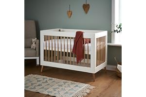Obaby, Maya Mini Cot Bed, Natural with White