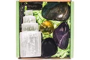 ‎QIANCANNAOR QianCannaor Kristalle Heilsteine Set, Natürlichen Mineralien und Edelsteine für Schutz, Kristalltherapie, Meditation, Reiki, Heilkristall Geschenk Set