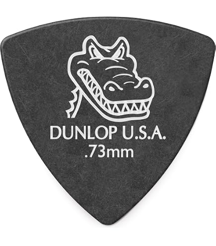 Médiators Guitare Jim Dunlop Ultex Triangle - Lot De 12 Médiators 0,73 Mm - Boîtier Métallique - Idée Cadeau Musicien - 6