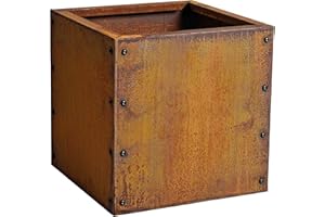 ESTEXO Hochbeet Pflanzkasten Edelrost Blumenkasten Pflanzbeet Blumenbeet Beet Stahl Pflanzkübel Blumenkübel Gartenbeet 40x40x40 cm