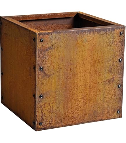vidaXL Plantenbak 52x48x75 cm cortenstaal, verhoogde plantenbak, planten bak, bloembak, kweekbak, plantenstandaard, bloem bak, bloempot, bloem pot