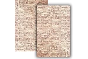 GESAR ART IN PROGRESS Gesar - 2 hojas de papel de corcho, 100 x 70 cm, ladrillo para belén, de altísima calidad de papel de corcho enladrizado, moldeable, fondo para Belén con corcho, fabricado en Italia