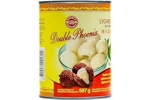 Double Phoenix Lychees in Sirup - 12x 567g Dose - leicht gezuckert eingelegte Litschis in Saft Litschi-Dose Litschifrucht Obstkonserve vegan glutenfrei schonend verarbeitet