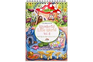 Adult Colouring Books by Colorya - A4 Size - Wonderful Little World Vol. II - Premium Quality Paper, No Medium Bleeding, One-Sided Printing