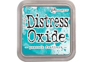 Ranger Tim Holtz Distress Oxide Pad Peacock Feathers,Turquoise,7.5 x 7.5 x 1.9 cm