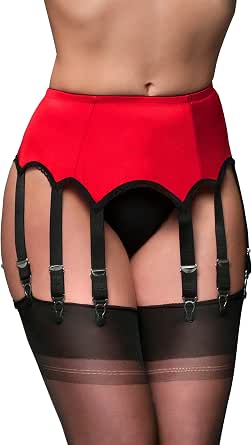 Nancies Porte-Jarretelles 10 Sangles Dentelle – Ceinture Suspender Sexy 3 Crochets Profonds, Lingerie Féminine Adulte