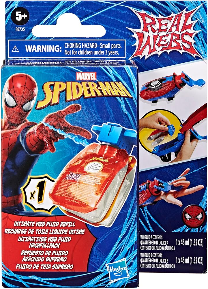 Marvel Spiderman Ağ ve Su Fırlatıcı Yedek Paket, Oyuncak