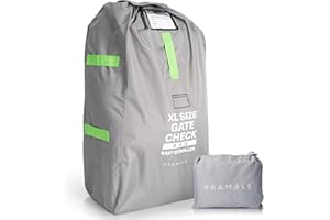 Bramble - Borsa passeggino XL per aereo - Borsa extra large per viaggi in aereo - Copertura impermeabile per passeggino doppio per il controllo al gate (grigio)