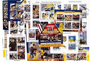 ISB Collection Guerre en Ukraine Une centaine de Timbres Poste emis en Blocs feuillets
