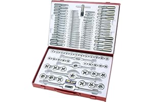 Pro-Lift-Werkzeuge Gewindeschneider Satz 110tlg. zöllig + metrisch Bohrer Wolframlegierung Set Werkzeug Schneider Zoll und metrisch 110-teilig Gewindebohrer