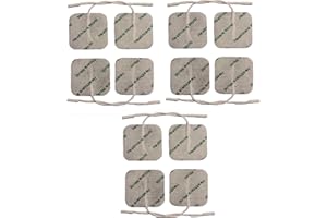 HEALTHCARE WORLD Tens Electrode Pads 4x4cm (12 pcs) Self-Adhesive Tens Pads for Back, Knee, Shoulder, Hand, Pelvic Pain Compatible with Lloyds,Tenscare,NeuroTrac,Bodyclock,Tens7000 Machines