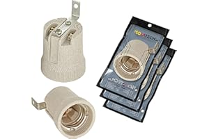 ISOLATECH 3pcs E27 grigio presa ceramica con staffa di montaggio/staffa esterna (max.250V/4A) lampadina per l'installazione a soffitto casa bagno cucina frigorifero presa staffa di montaggio