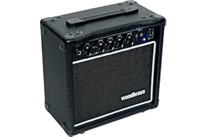 Woodbrass GE610 Amplificateur Combo pour Guitare Électrique - Ampli 10W idéal pour Guitariste débutant - Polyvalent, intuitif, Prise Casque : Parfait pour Apprendre