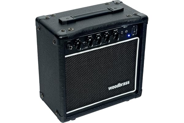 Woodbrass GE610 Amplificateur Combo pour Guitare Électrique - Ampli 10W idéal pour Guitariste débutant - Polyvalent, intuitif, Prise Casque : Parfait pour Apprendre
