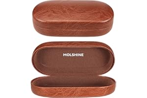 molshine Custodia rigida per occhiali da sole, classica grande custodia per occhiali da sole per donne e uomini, occhiali da sole