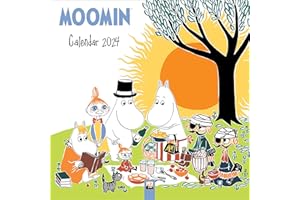 FLAME TREE CALENDARS Moomin Wall Calendar 2024 (Art Calendar)