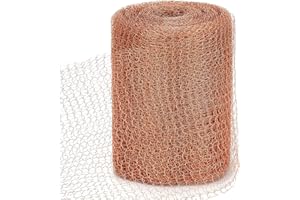 JOONYOEE Taśma miedziana przeciwko ślimakom, ogrodzenie ślimaków, miedź, siatka miedziana, kołnierz ślimakowy, 100% drut miedziany, wełna miedziana, do ogrodu, do obrony przed ślimakami, podwyższoną