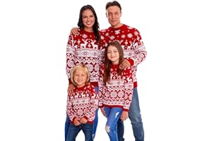 NEW CAMP LTD NewCamp Navy Christmas Jumpers for Men, Women and Kids – Family Christmas Jumper Ugly Christmas Sweaters – Long Sleeve Knitted Xmas Jumpers Crewneck Sweatshirt for Winter and Holiday Parties