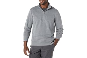 Amazon Essentials Homme Sweat Polaire à Manches Longues avec Un Quart de Fermeture Éclair