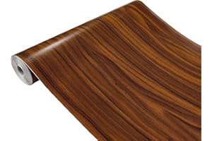 ‎DECOMEISTER DecoMeister Klebefolie in Holz-Optik Holzfolien Deko-Folien Holzdekor Selbstklebefolie Möbelfolie Selbstklebend Fertigrolle Holz Folie für Möbel Gold Nussbaum 45x240 cm