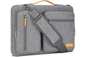 ‎DOMISO DOMISO 17,3 zoll Laptop Tasche Herren Laptoptasche Business Laptop-taschen Laptophülle Notebooktasche Damen für 17 zoll HP Lenovo Asus Acer Wasserdicht Notebook Schutzhülle,Grau
