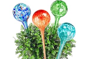 INCETUE Large Glass Self-Watering Globes (30cm, 300ml), Automatic Slow Drip Watering Bulbs & Plant Feeders for Indoor and Outdoor Potted Plants, Ideal for Holiday Plant Care (Pack of 4)