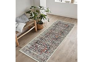 ARTYRUGS Arty Rugs Machine Washable Rug, Non-Slip Backing, 75% Recycled Cotton, Non-Shedding and Easy to Clean, Area Rugs for Bedroom, Kitchen, Hallway, Office, 60x180cm, Runner, Charcoal & Multicolour