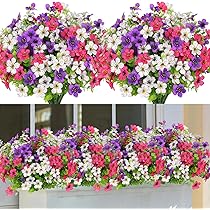 10 Mazzi Di Fiori Artificiali Autunnali Per Esterni - Resistenti UV, Non Sbiadiscono - Piante Finte Per Giardino, Portico E Finestra