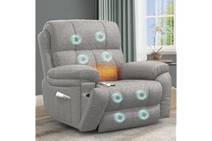 ‎YONISEE YONISEE Fernsehsessel Relaxsessel Elektrisch Massagesessel mit Liegefunktion Aufstehhilfe, Massage Heizung, Fußteil, 2 Seitentaschen Getränkehalter, TYP C & USB-Anschlüsse Liegen TV Sessel Wohnzimmer