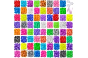 Heyzeibo 7300+ Kit di Ricarica per Braccialetti di Gomma in 70 Colori, Elastici per Braccialetti per Bambini, Ragazze e Ragazzi