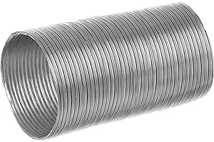 LIRAST Ø 160mm / 1,5m Conduit Flexible Aluminium - Tube Rond - Alu Ventilation Tuyau