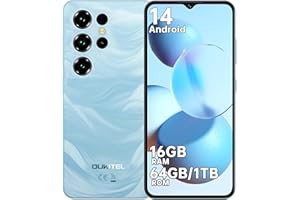 OUKITEL C2 Android Phones - Newest Smartphone, 6.52" HD+ Display, 5000mAh Battery, 16GB+64GB/1TB, 4G SIM Free Mobile Phone, Face Recognition, 5G WiFi|BT5.0|OTG|Blue