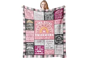 ‎JINMAPLE Beste Freundin Geschenke, Geburtstagsgeschenk für Beste Freundin, Umarmung Decken Geschenke für Freundin, Geschenke für Frauen Schwester Kollegin Ehefrau und Mutter zum Geburtstag Decke 130x150CM