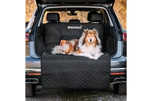 ‎RUDELKÖNIG Rudelkönig Kofferraumschutz Hund mit Ladekantenschutz - Wasserabweisend & Kratzfest - Gesteppte Auto Hundedecke mit Tasche - Universale Kofferraum Schutzmatte für Hunde