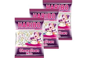 Haribo Chamallows Minis, 3er Set, Schaumzucker, Marshmallows, Mausespeck, 3 Beutel zu je 200 g